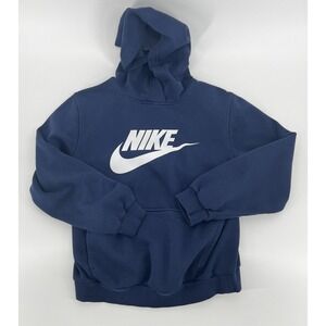 Nike BV2973-410 Men's Hoodie Sportswear Club Graphic Pullover Large Navy